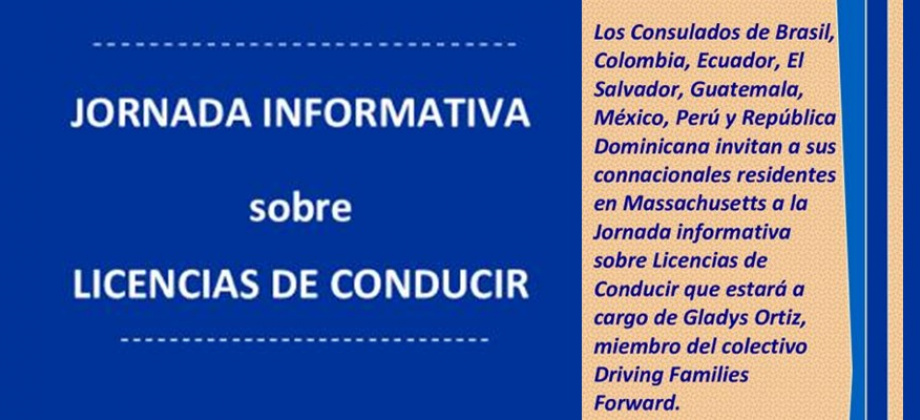 Este 4 de junio participa de la jornada informativa sobre Licencias de Conducción