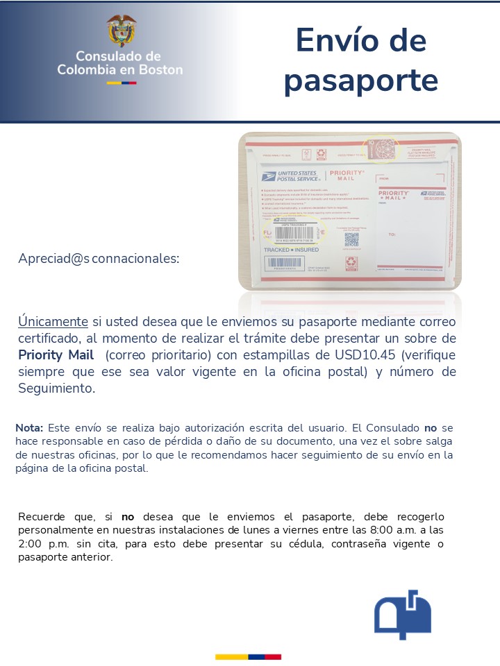 Envío Pasaportes