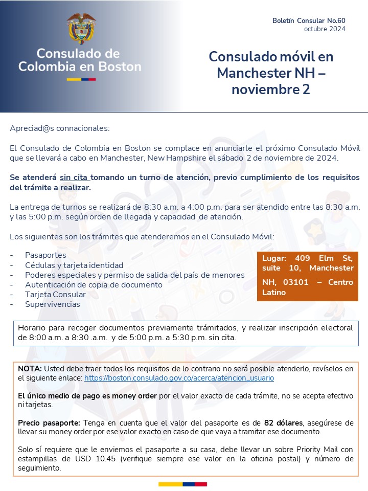 Cnsulado Móvil en Manchester noviembre 2024