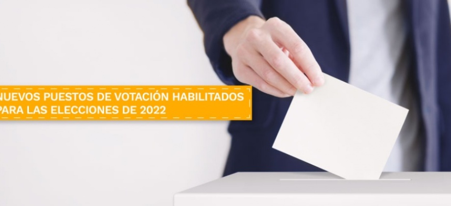 Nuevos puestos de votación habilitados en el exterior para las elecciones 