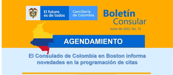 Consulado de Colombia en Boston informa novedades en la programación de citas