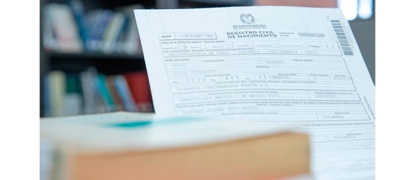 Solicite su registro civil de nacimiento