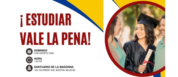 El consulado de Colombia en Boston invitan a participar en la charla ¡Estudiar vale la pena! el 6 de agosto de 2023