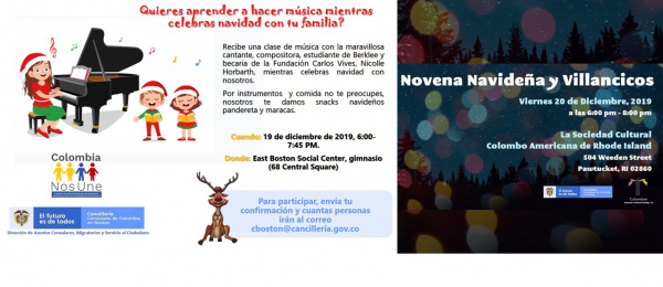 Consulado de Colombia en Boston celebrará la Navidad con los colombianos en Nueva Inglaterra