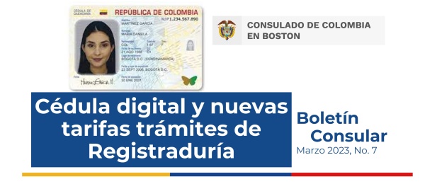 Consulado de Colombia en Boston informa sobre la cédula digital y nuevas tarifas de trámites de la Registraduría